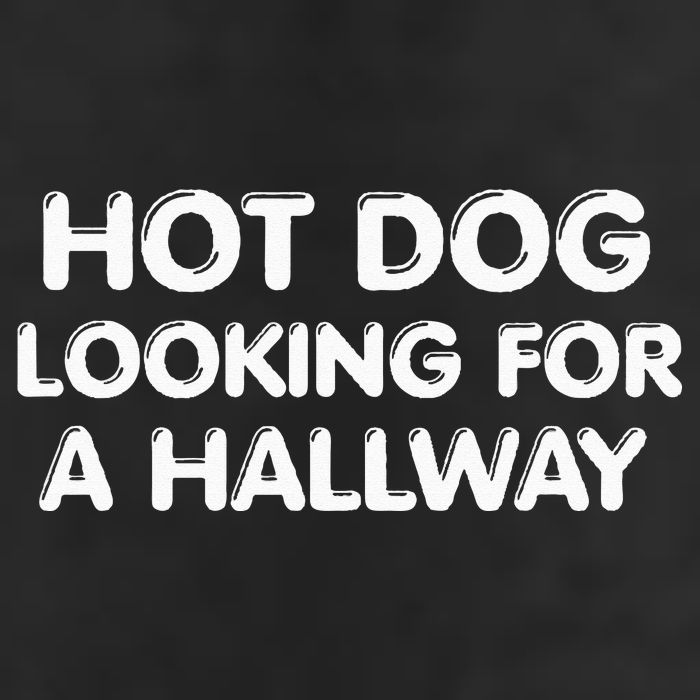 Hot Dog Looking For a Hallway Funny Golf Towel