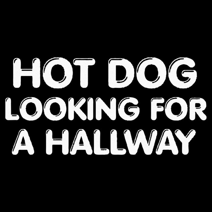 Hot Dog Looking For a Hallway Funny Short Acrylic Beanie