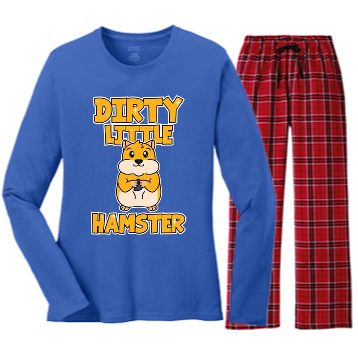 Hamster Dirty Little Hamster Meaningful Gift Women's Long Sleeve Flannel Pajama Set 