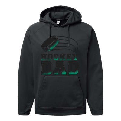 Hockey Dad Logo Performance Fleece Hoodie