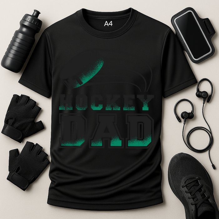 Hockey Dad Logo Cooling Performance Crew T-Shirt