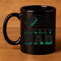 Hockey Dad Logo 11oz C Handle Ceramic Mug