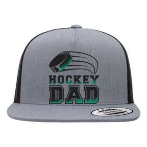 Hockey Dad Logo Flat Bill Trucker Hat