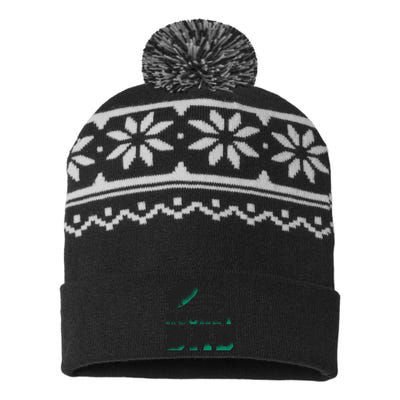 Hockey Dad Logo USA-Made Snowflake Beanie