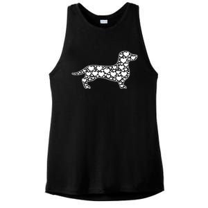 Heart Dog Lover Funny Gift Dachshund Puppy Valentines Day Gift Ladies PosiCharge Tri-Blend Wicking Tank