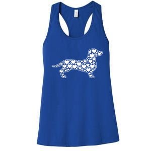 Heart Dog Lover Funny Gift Dachshund Puppy Valentines Day Gift Women's Racerback Tank