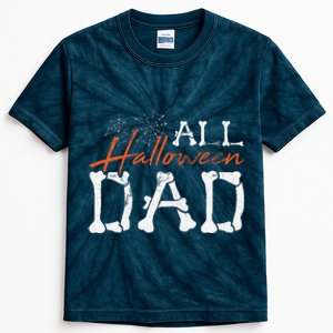 Halloween Dad Lazy Halloween Costume Spooky Creepy Bones Kids Tie-Dye T-Shirt