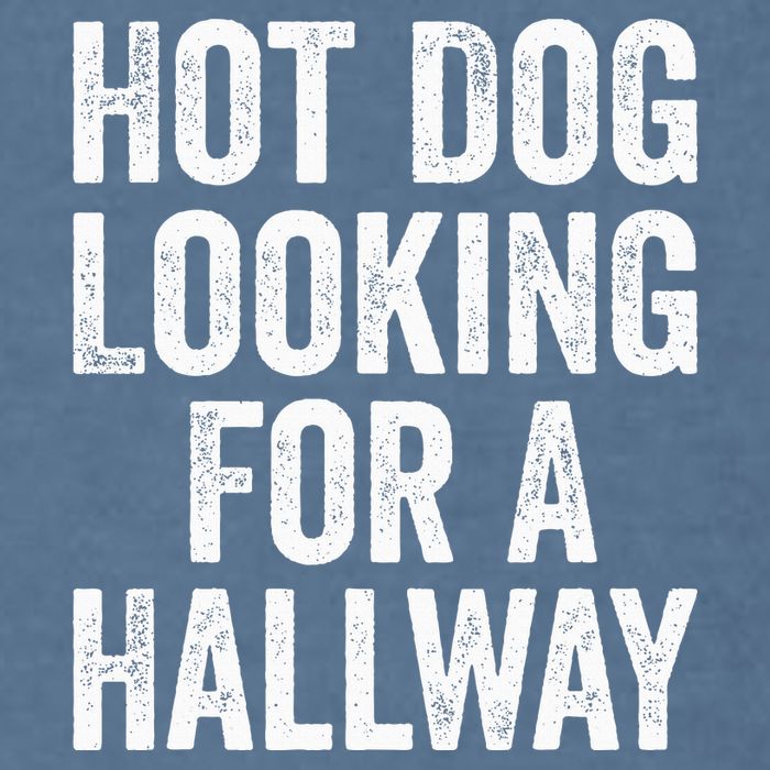 Hot Dog Looking For A Hallway Fast Food Funny Garment-Dyed Sweatshirt
