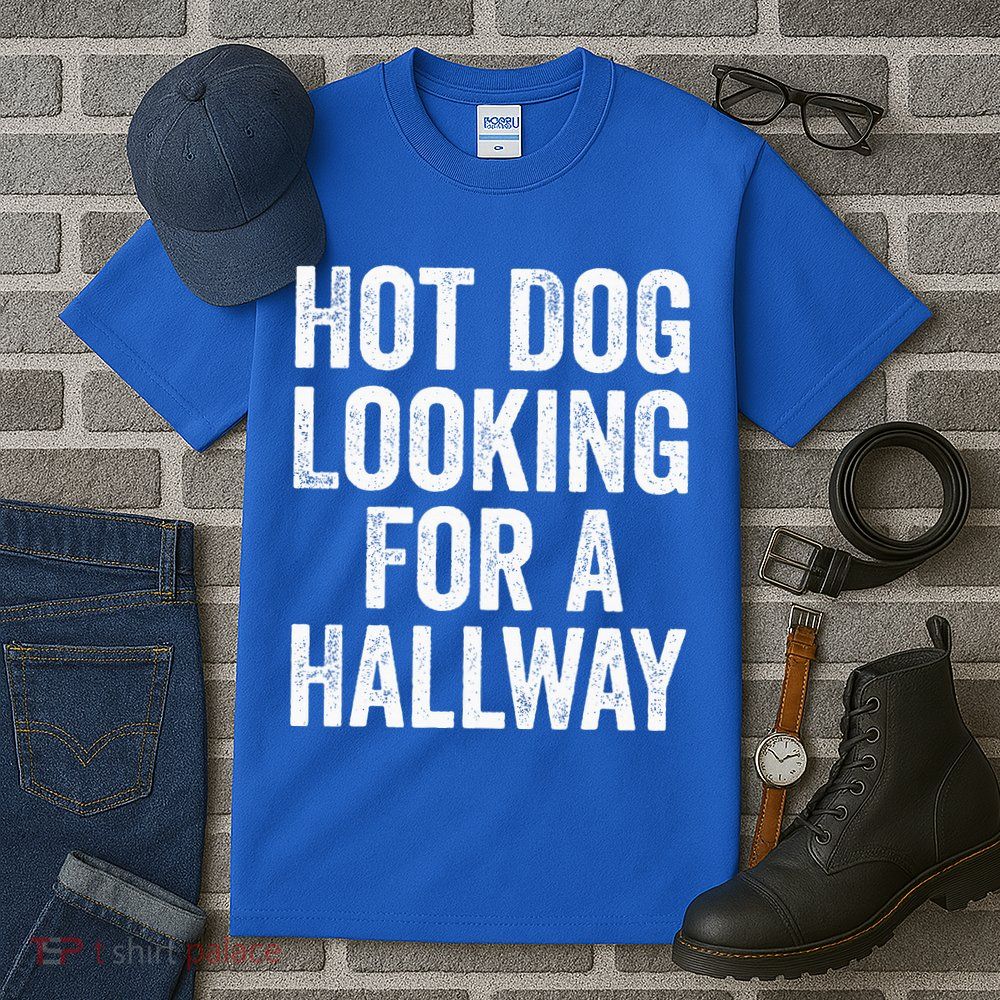 Hot Dog Looking For A Hallway Fast Food Funny Tall T-Shirt