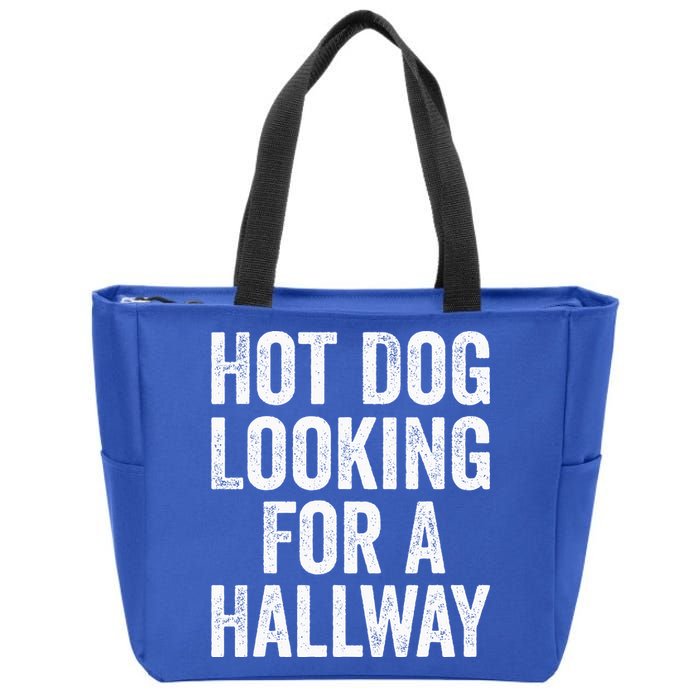 Hot Dog Looking For A Hallway Fast Food Funny Zip Tote Bag
