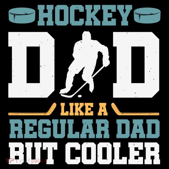 Hockey Dad Like A Regular Dad But Cooler Great Fathers Day Funny Gift Flatbill Hat