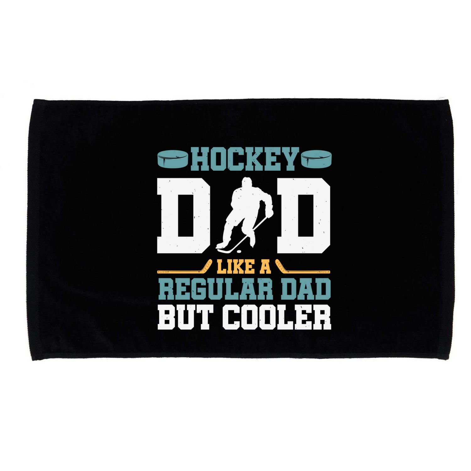 Hockey Dad Like A Regular Dad But Cooler Great Fathers Day Funny Gift Microfiber Hand Towel