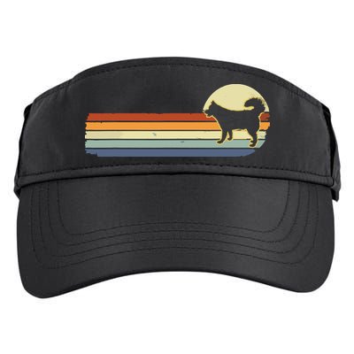 Husky Dog Lover Gift Retro Vintage Silhouette Adult Drive Performance Visor