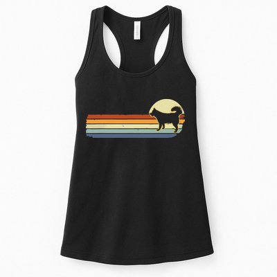 Husky Dog Lover Gift Retro Vintage Silhouette Womens Tank Top
