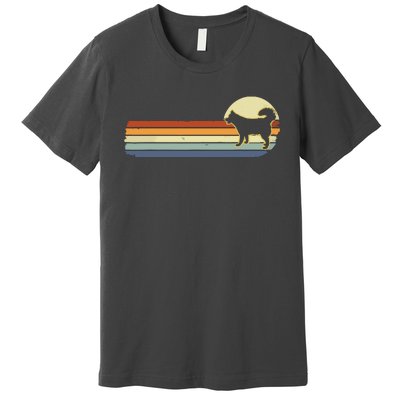 Husky Dog Lover Gift Retro Vintage Silhouette Premium T-Shirt