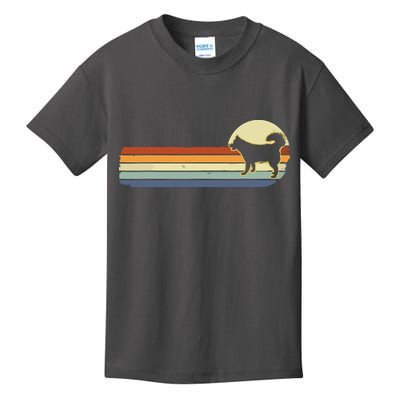 Husky Dog Lover Gift Retro Vintage Silhouette Kids T-Shirt