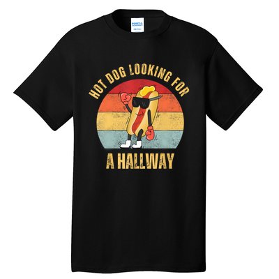 Hot Dog Looking For A Hallway Tall T-Shirt