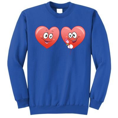 Heart Design Love Partnership Rotic Partner Heart Gift Tall Sweatshirt