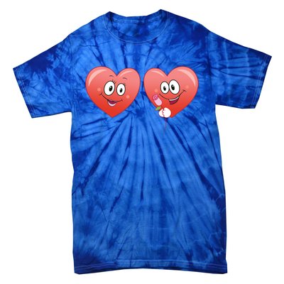 Heart Design Love Partnership Rotic Partner Heart Gift Tie-Dye T-Shirt