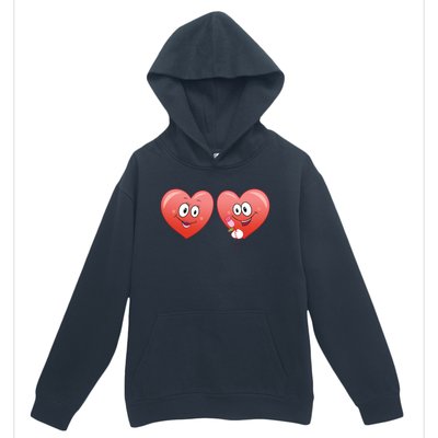 Heart Design Love Partnership Rotic Partner Heart Gift Urban Pullover Hoodie