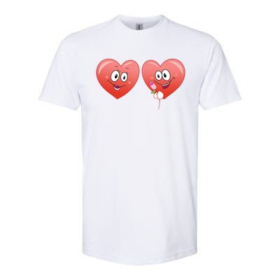 Heart Design Love Partnership Rotic Partner Heart Gift Softstyle CVC T-Shirt