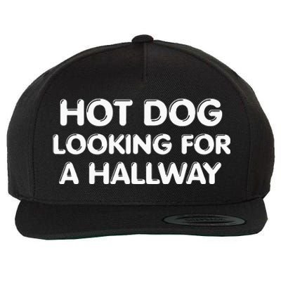 Hot Dog Looking For A Hallway Funny Wool Snapback Cap