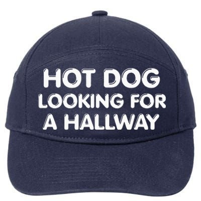 Hot Dog Looking For A Hallway Funny 7-Panel Snapback Hat