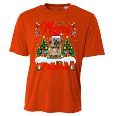 Havanese Dog Lights Xmas Tree Santa Havanese Christmas Great Gift Cooling Performance Crew T-Shirt