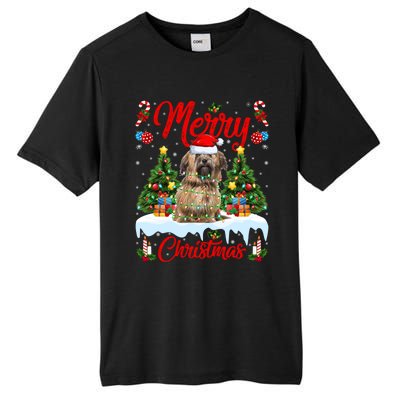 Havanese Dog Lights Xmas Tree Santa Havanese Christmas Great Gift Tall Fusion ChromaSoft Performance T-Shirt