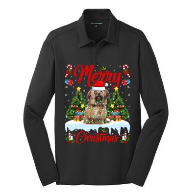 Havanese Dog Lights Xmas Tree Santa Havanese Christmas Great Gift Silk Touch Performance Long Sleeve Polo