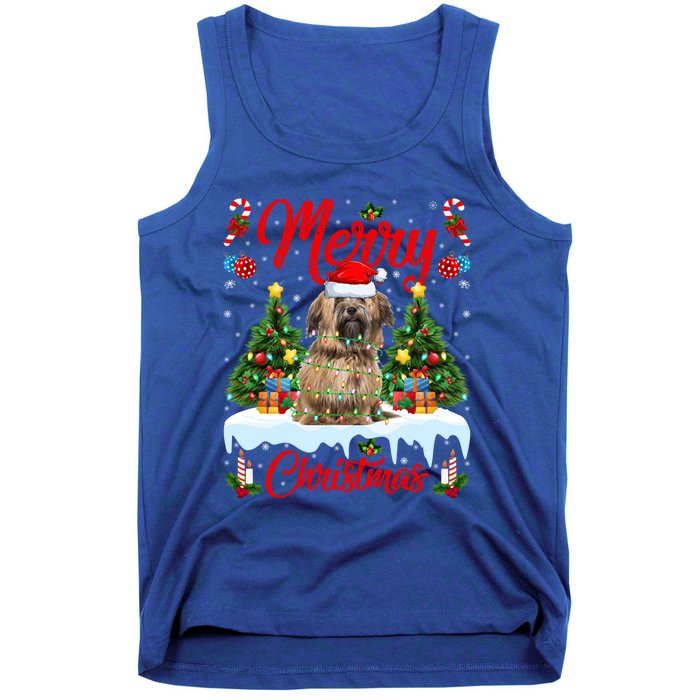 Havanese Dog Lights Xmas Tree Santa Havanese Christmas Great Gift Tank Top