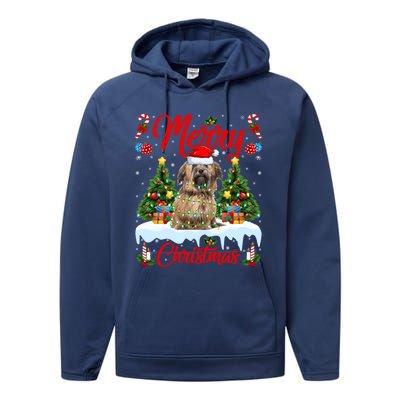 Havanese Dog Lights Xmas Tree Santa Havanese Christmas Great Gift Performance Fleece Hoodie