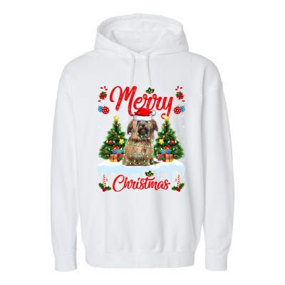 Havanese Dog Lights Xmas Tree Santa Havanese Christmas Great Gift Garment-Dyed Fleece Hoodie