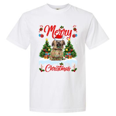 Havanese Dog Lights Xmas Tree Santa Havanese Christmas Great Gift Garment-Dyed Heavyweight T-Shirt