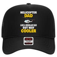 Helicopter Dad Like A Regular Dad But Way Cooler High Crown Mesh Back Trucker Hat