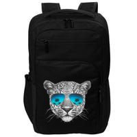 Hand Drawn Leopard Portrait Mirror Sunglasses Impact Tech Backpack