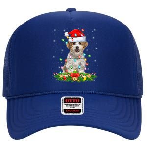 Havanese Dog Lover Lighting Xmas Santa Havanese Christmas Cute Gift High Crown Mesh Back Trucker Hat