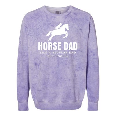 Horse Dad Like A Regular Dad But Cooler Colorblast Crewneck Sweatshirt