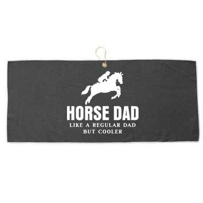 Horse Dad Like A Regular Dad But Cooler Large Microfiber Waffle Golf Towel