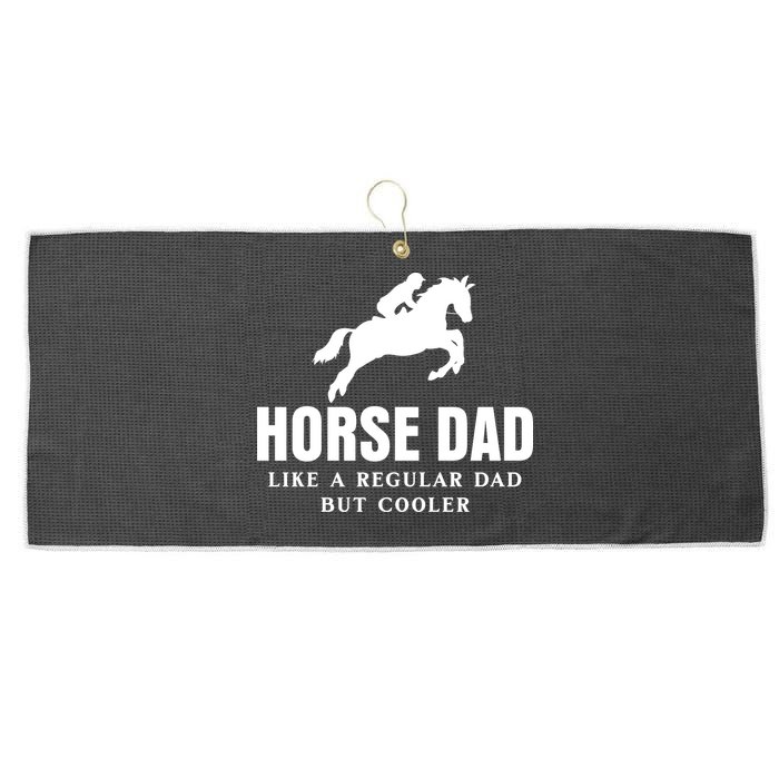 Horse Dad Like A Regular Dad But Cooler Large Microfiber Waffle Golf Towel
