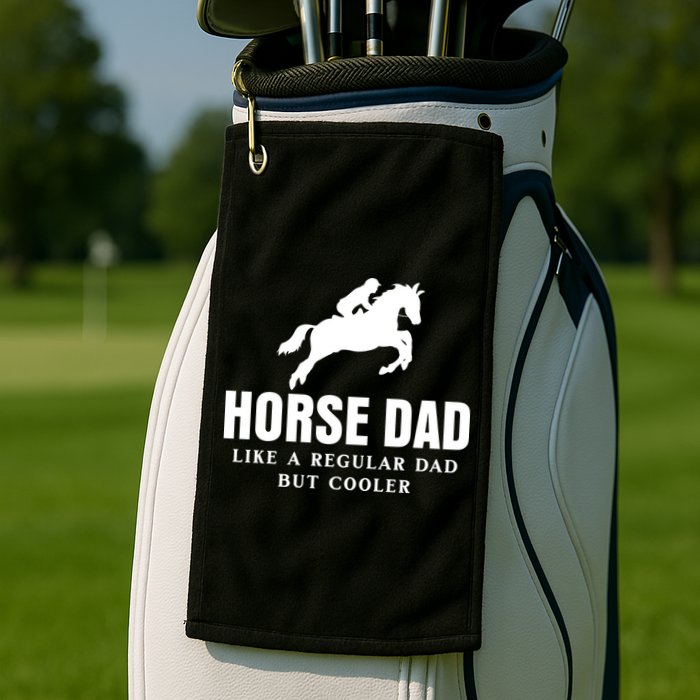 Horse Dad Like A Regular Dad But Cooler Golf Towel