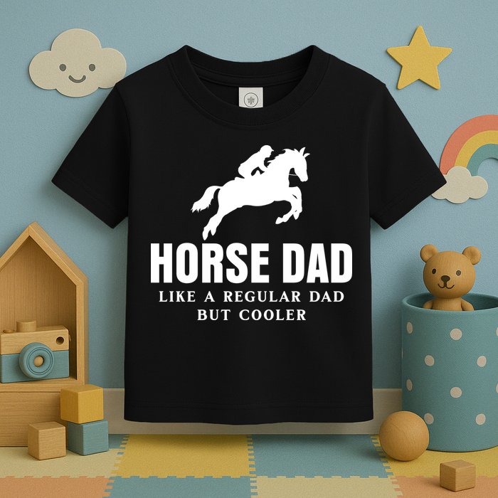 Horse Dad Like A Regular Dad But Cooler Toddler T-Shirt
