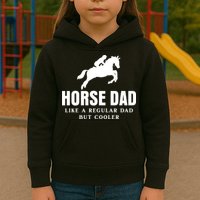 Horse Dad Like A Regular Dad But Cooler Kids Hoodie