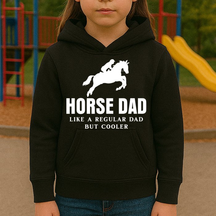 Horse Dad Like A Regular Dad But Cooler Kids Hoodie