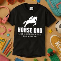 Horse Dad Like A Regular Dad But Cooler Kids T-Shirt