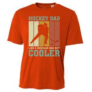 Hockey Dad Like A Regular Dad But Cooler Fathers Day Cool Gift Cooling Performance Crew T-Shirt