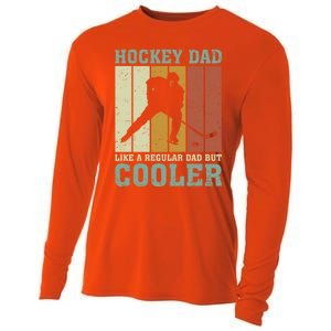 Hockey Dad Like A Regular Dad But Cooler Fathers Day Cool Gift Cooling Performance Long Sleeve Crew