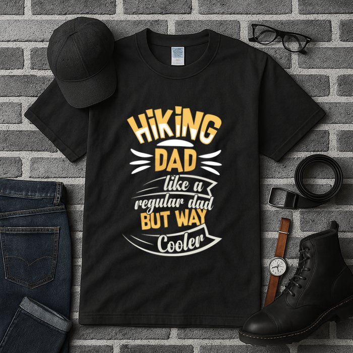 Hiking Dad Like A Regular Dad But Way Cooler Gift Tall T-Shirt