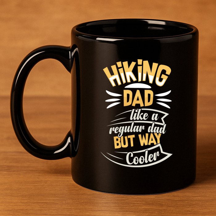 Hiking Dad Like A Regular Dad But Way Cooler Gift 11oz C Handle Ceramic Mug