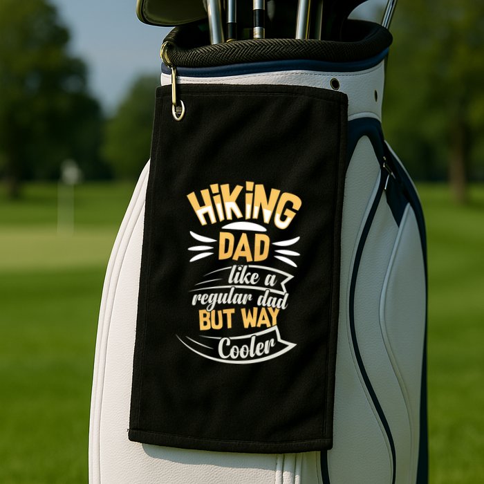 Hiking Dad Like A Regular Dad But Way Cooler Gift Golf Towel